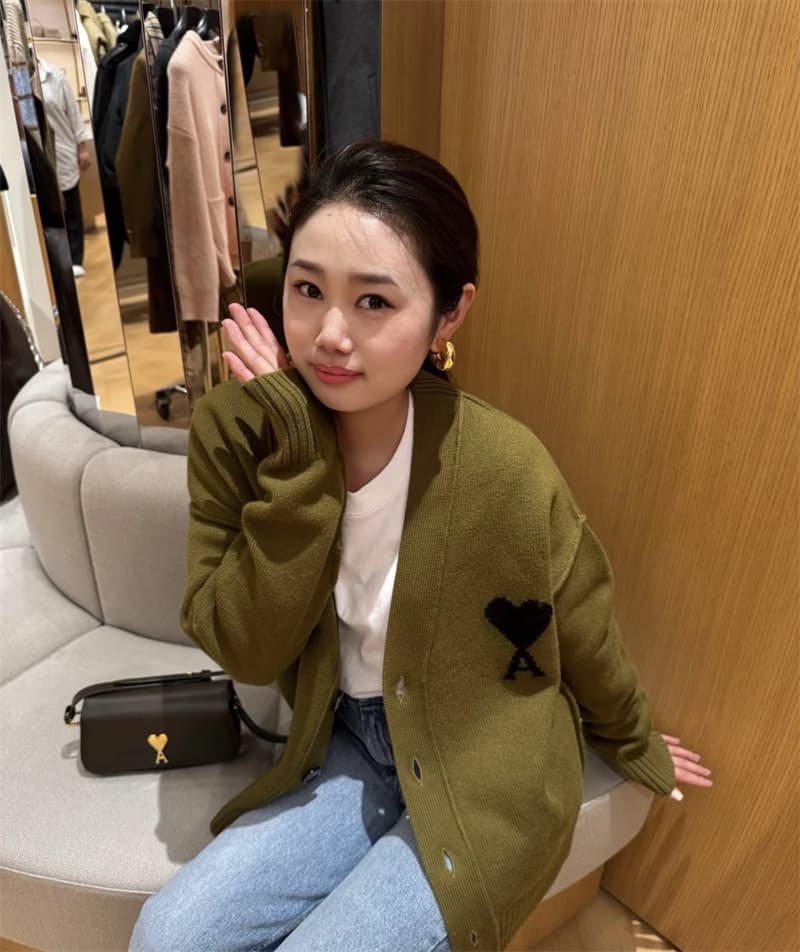 아미 드 꾀흐 울 니트 가디건