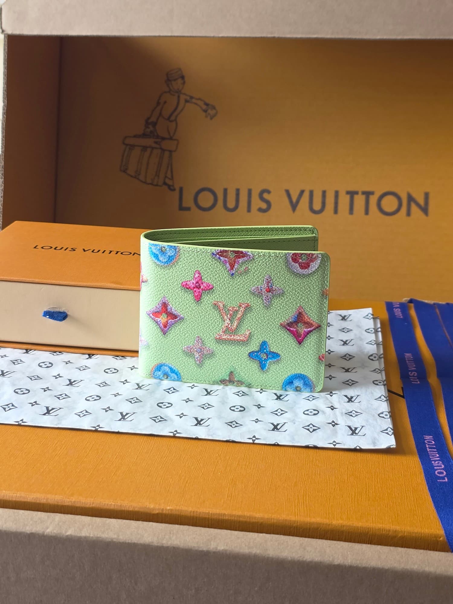 Louis Vuitton 루이비통 슬렌더 월릿 모노그램 크래커 피스타치오 레플리카 - 지갑 | 세미샵 레플리카 사이트