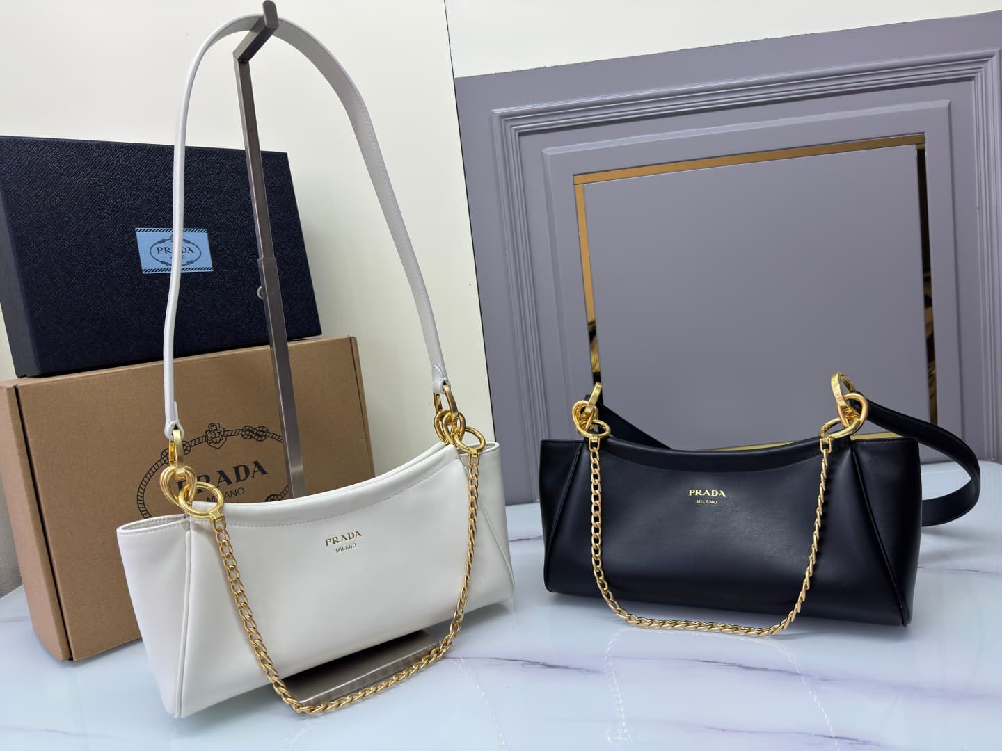 프라다 프라다 스몰 가죽 숄더백 레플리카 - Bag | 세미샵 레플리카 사이트