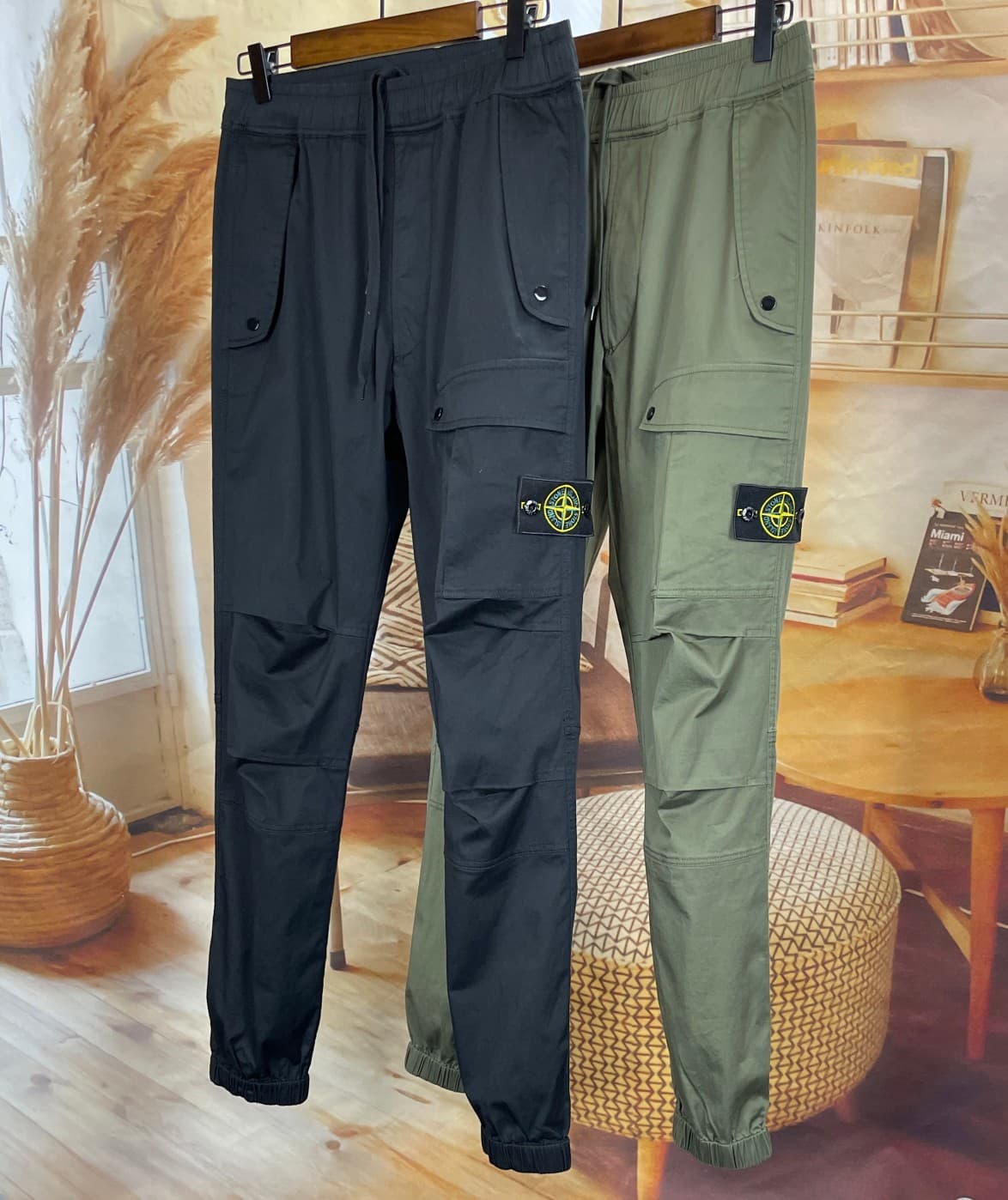 Stone Island 스톤아일랜드 가먼트 다이 스트레치 코튼 텔라 카고 조거 팬츠 레플리카 - 의류 | 세미샵 레플리카 사이트