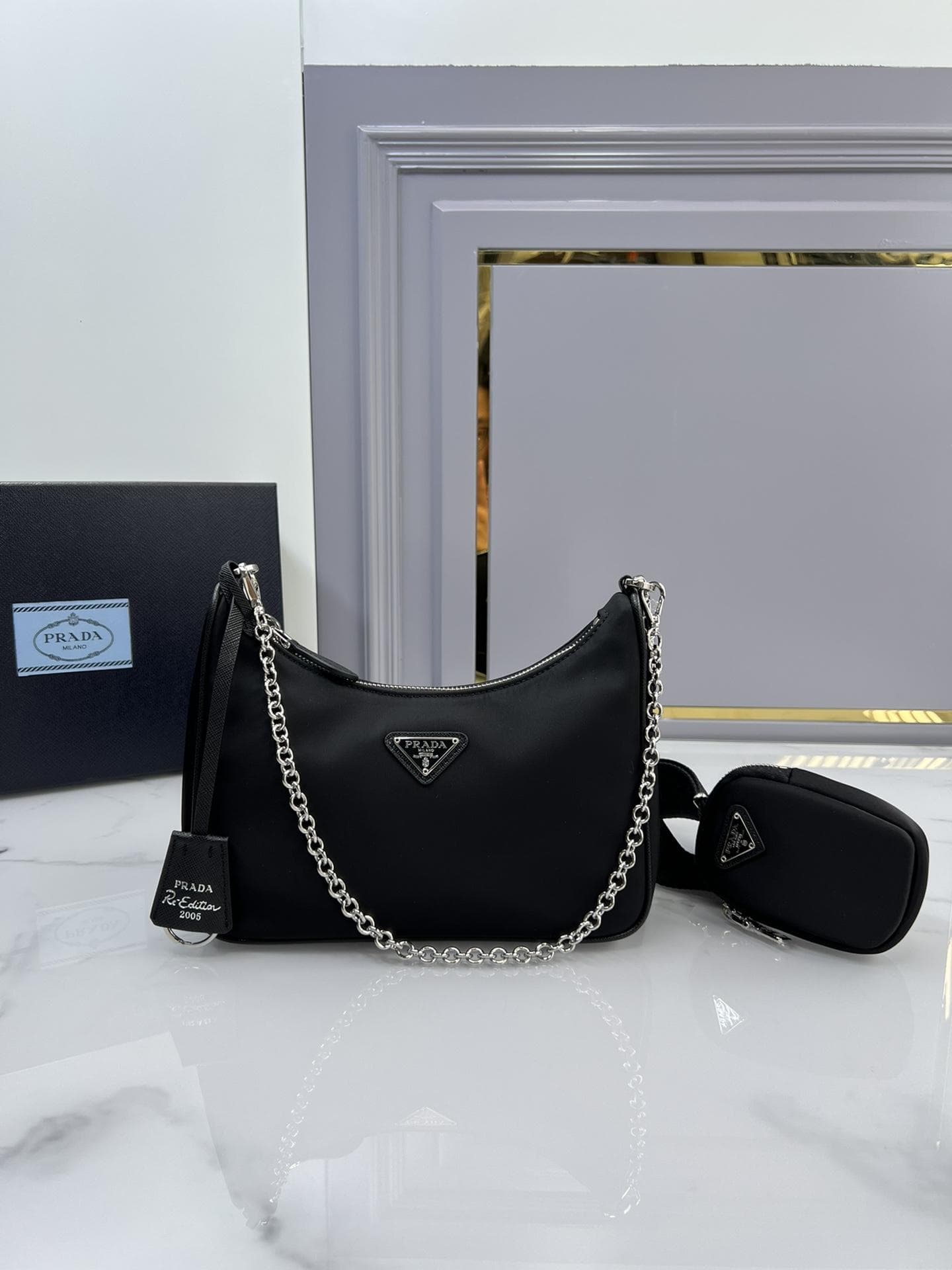 P R A D A Prada Re-Edition 2005 Nylon Hobo 레플리카 - Bag | 세미샵 레플리카 사이트