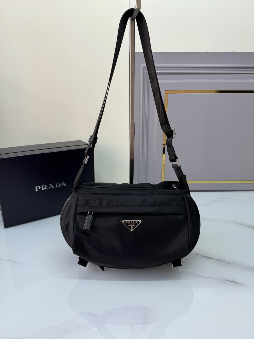 P R A D A Prada Re-Nylon Leather Shoulder 레플리카 - Bag | 세미샵 레플리카 사이트