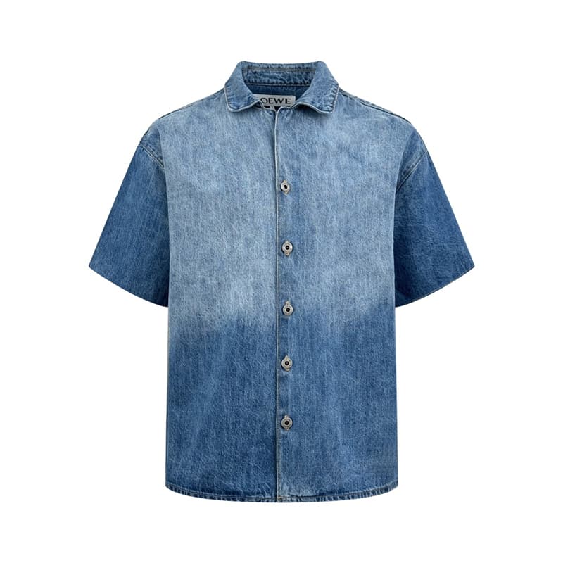 로에베 로에베 아나그램 워시드 데님 숏슬리브 셔츠 레플리카 - 의류 | 세미샵 레플리카 사이트