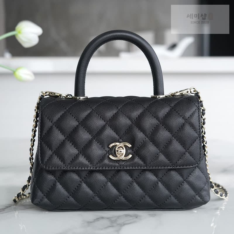 C H A N E L 샤넬 코코 핸들 스몰백 샴골 블랙 Bag