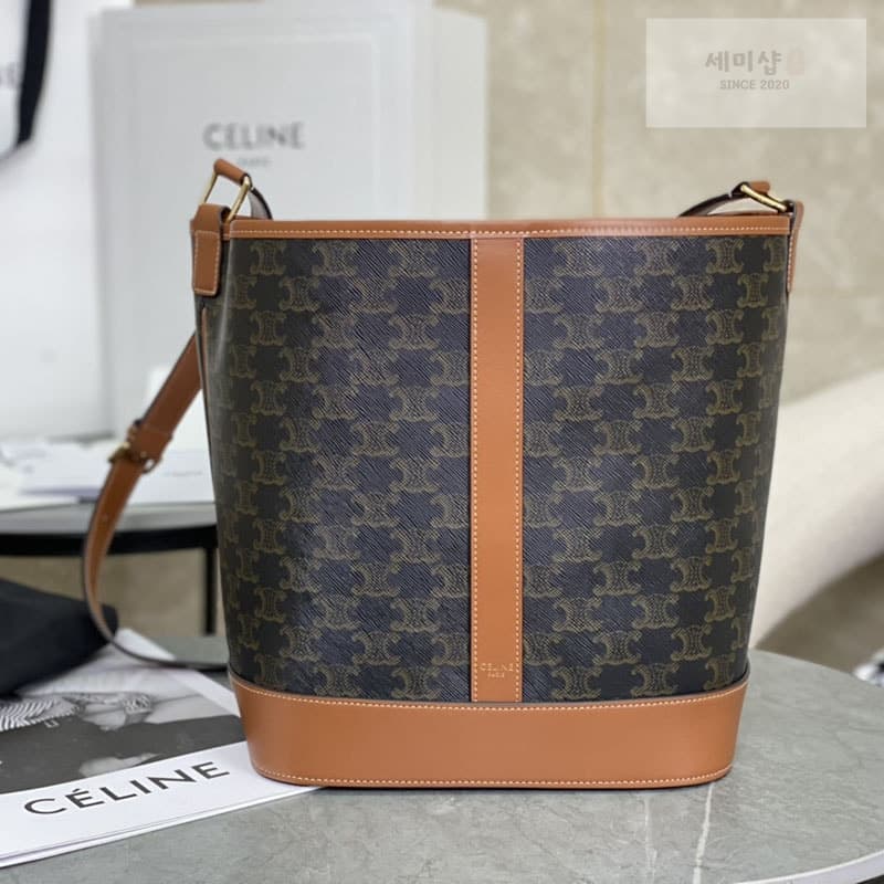 C E L I N E 셀린느 미디엄 버킷백 트리옹프 캔버스 191132 Bag