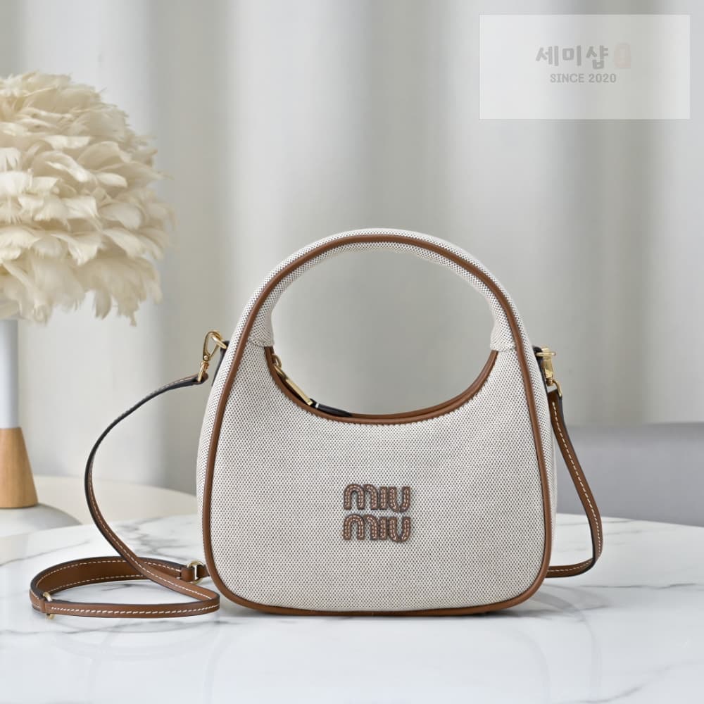 Miu Miu Miu Miu Wander Canvas And Leather - 세미샵