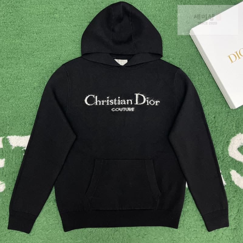 D I O R 디올 Couture 라인드 스웨트셔츠 후드 의류