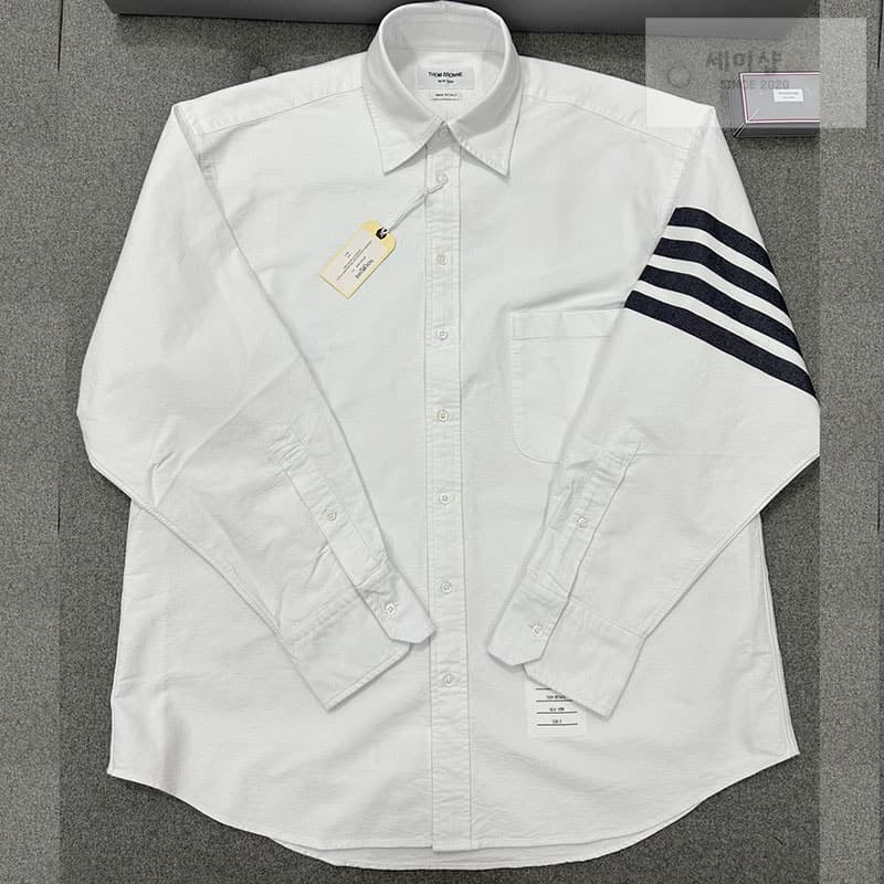 Thom Browne 톰브라운 클래식 사선완장 옥스포드 박스핏 셔츠 의류