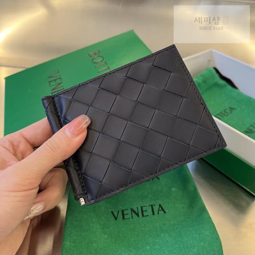 Bottega Veneta Bottega Veneta Intrecciato Bill_Clip_Wallet - 세미샵