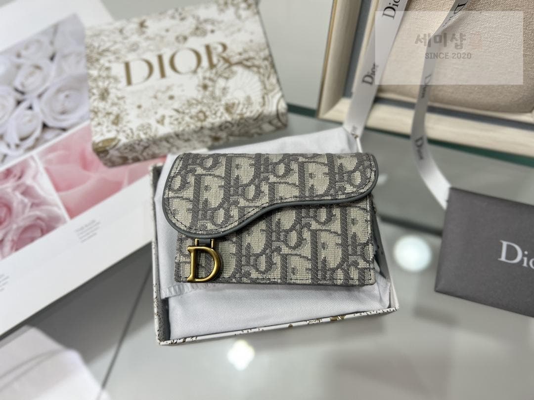 D I O R Dior Oblique Saddle Flap Holder - 세미샵