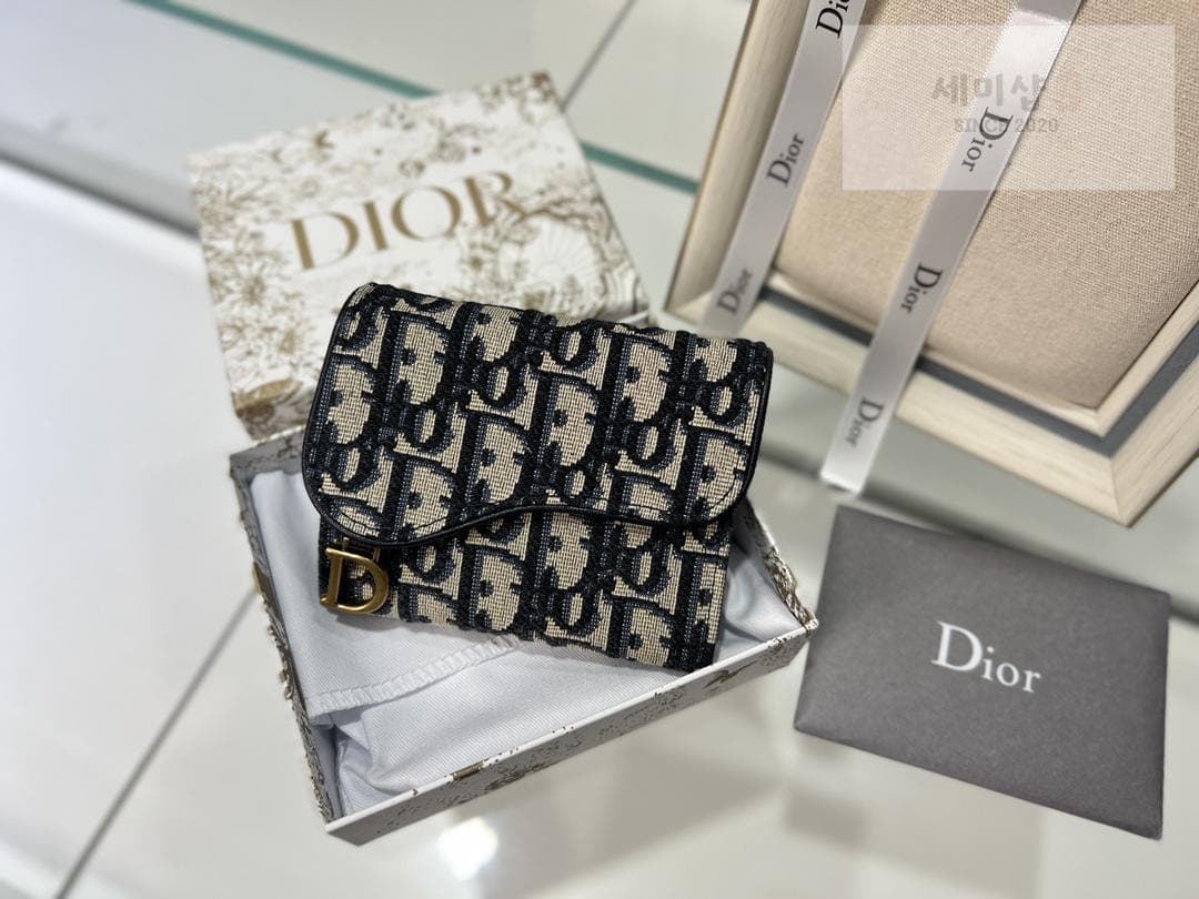 D I O R Dior Saddle Lotus Oblique Wallet - 세미샵