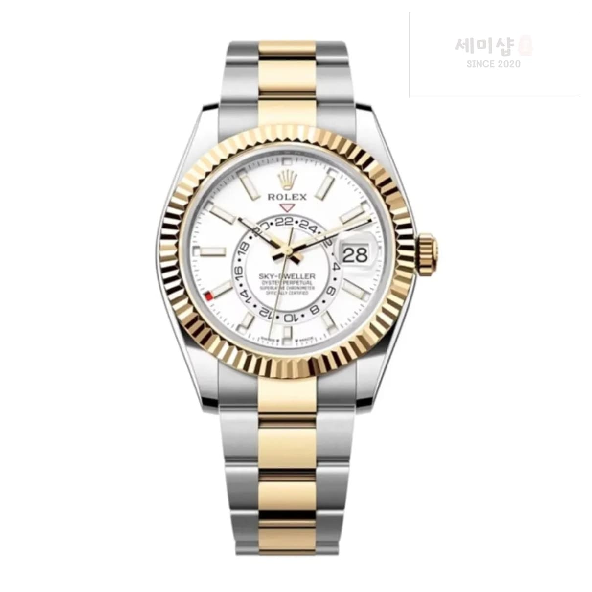 롤렉스 롤렉스 스카이드웰러 336933 화이트 다이얼 콤비 시계
