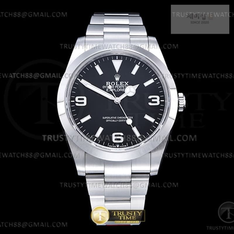 Rolex VS공장 롤렉스 익스플로러 스틸 블랙다이얼 브레이슬릿 Explorer 1 224270 40mm 904L SS_SS Blk VSF VS3230 - 세미샵