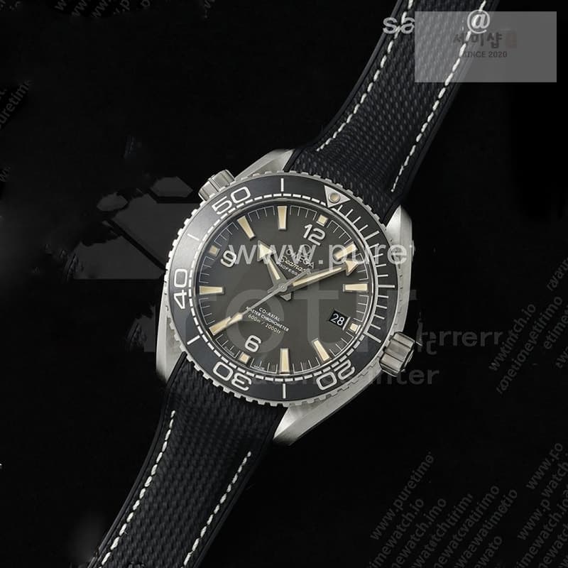 Omega VS공장 오메가 씨마스터 플래닛오션 600M 그레이다이얼 블랙러버스트랩 Planet Ocean 43.5mm SS VSF 1_1 Best Edition Gray Bezel Gray Dial on Black Rubber Strap A8900 Super Clone - 세미샵