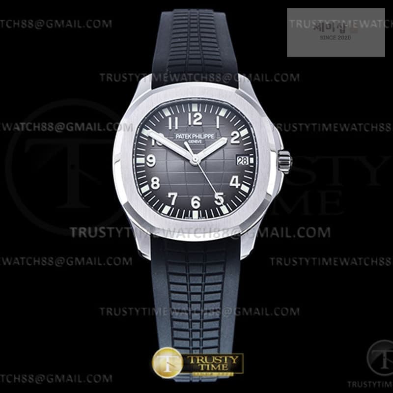Patek Philippe 3K공장 아쿠아넛 그레이다이얼 러버스트랩 Aquanaut Ref.5167 SS_RU Grey_Num 3KF V3 A330 - 세미샵