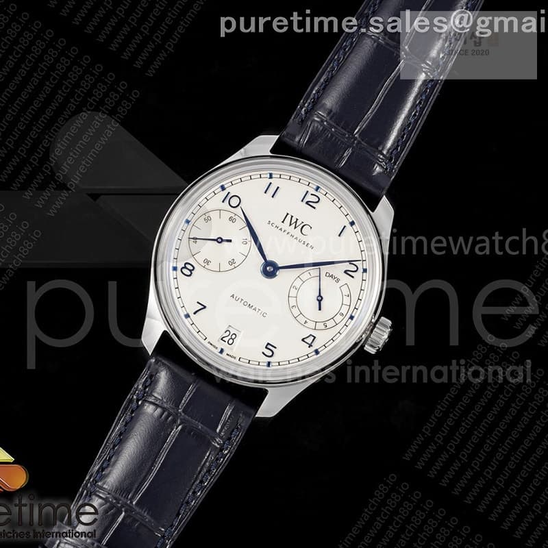 I W C APS공장 IWC 포르투기저 스틸 화이트다이얼 블루가죽스트랩 Portugieser Automatic 42mm SS APSF 1_1 Best Edition White Dial Blue Marker on Blue Leather Strap A52011 - 세미샵