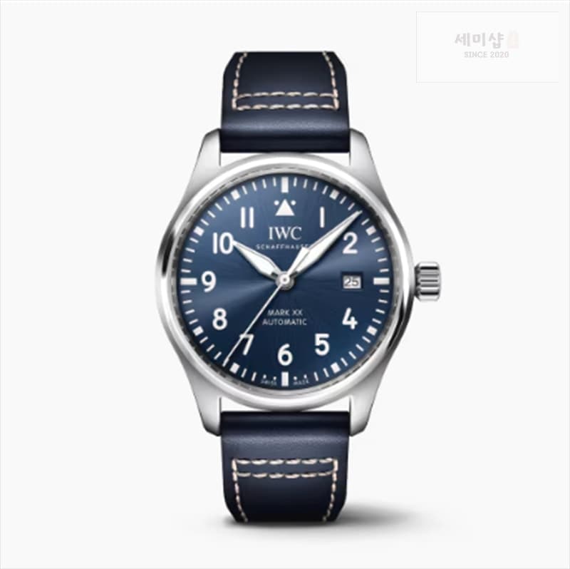 I W C V7공장 IWC 파일럿 마크20 블루다이얼 가죽스트랩 레플리카 - 시계 | 세미샵