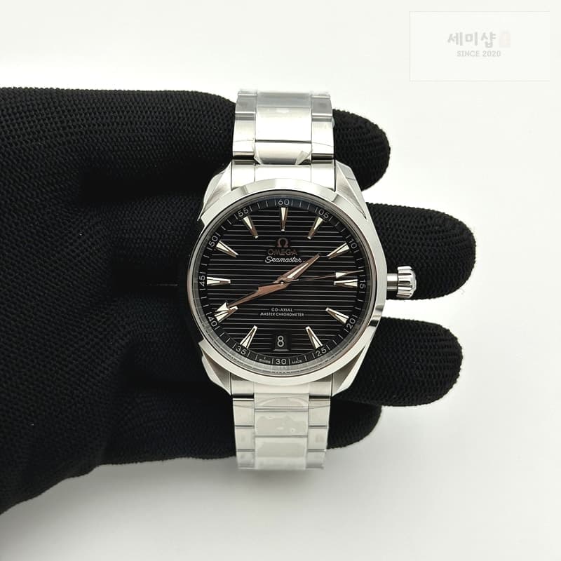 Omega VS공장 오메가 씨마스터 아쿠아테라 150m 블랙다이얼 그린핸즈 브레이슬릿 41mm Aqua Terra 150M Master Chronometers Black Dial Green Hand on SS Bracelet A8900 Super Clone 레플리카 - 시계 | 세미샵