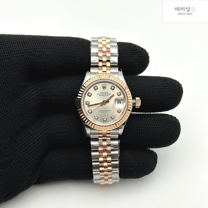 Rolex GM공장 롤렉스 레이디 데이저스트 28 로즈골드콤비 실버다이얼 바인덱스 주빌레브레이슬릿 DJ Ladies 28mm Jub Flt 904L RG/SS S-Wht/Stk GMF A2671 레플리카 - 시계 | 세미샵