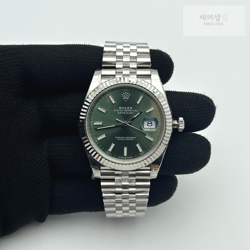 Rolex VS공장 롤렉스 데이저스트 41 민트그린다이얼 플루티드베젤 쥬빌레브레이슬릿 3235 레플리카 - 시계 | 세미샵