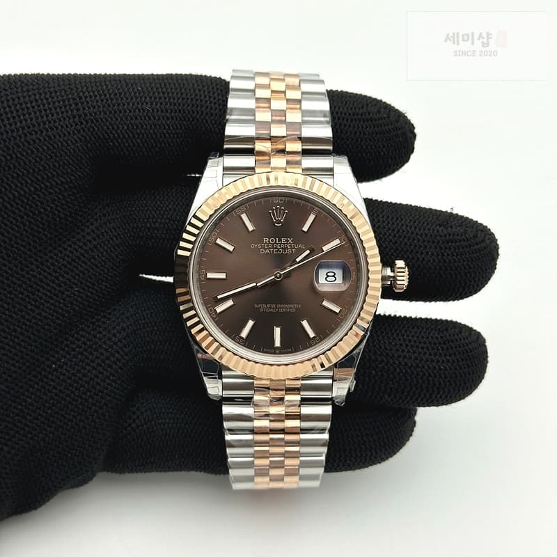 Rolex VS공장 롤렉스 데이저스트 41 로즈골드콤비 브라운다이얼 쥬빌레브레이슬릿 DateJust 41 126331 904L SS VSF 1:1 Best Edition Brown Dial on Jubilee Bracelet VS3235 레플리카 - 시계 | 세미샵