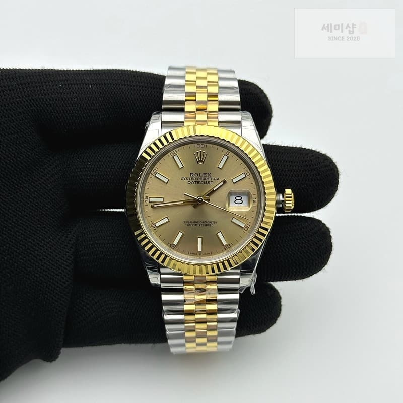 Rolex VS공장 롤렉스 데이저스트 41 옐로우골드콤비 샴페인다이얼 3235 DJ2 41mm Oys Flt 904L YG/SS Gold/Stk VSF VS3235 레플리카 - 시계 | 세미샵