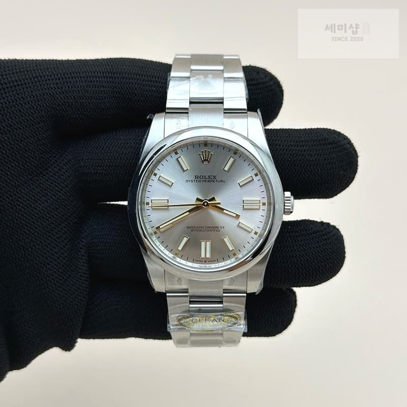 Rolex CLEAN공장 롤렉스 오이스터퍼페츄얼 41 실버다이얼 브레이슬릿 클린공장Oyster Perpetual 124300 41mm Clean 1:1 Best Edition 904L Steel Silver Dial VR3230 레플리카 - 시계 | 세미샵