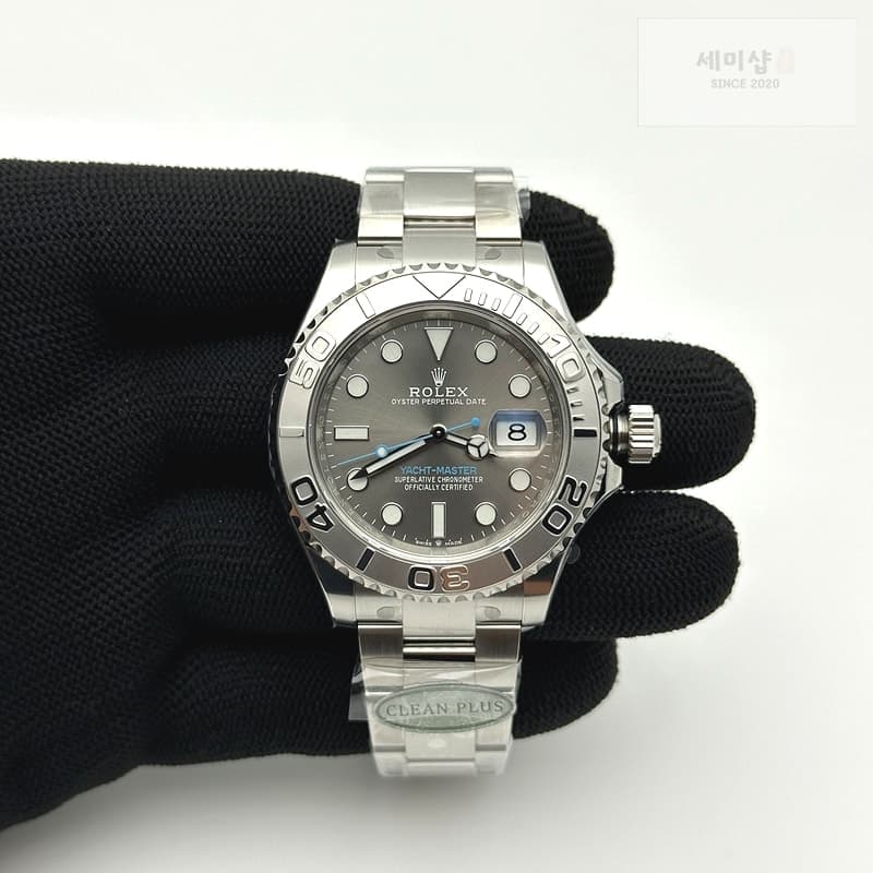 Rolex CLEAN공장 롤렉스 요트마스터 40 스틸 그레이다이얼 브레이슬릿 다크로듐 클린공장 ROLYM210B - YachtMaster 116622 904L SS/SS D-Grey Clean VR3235 레플리카 - 시계 | 세미샵