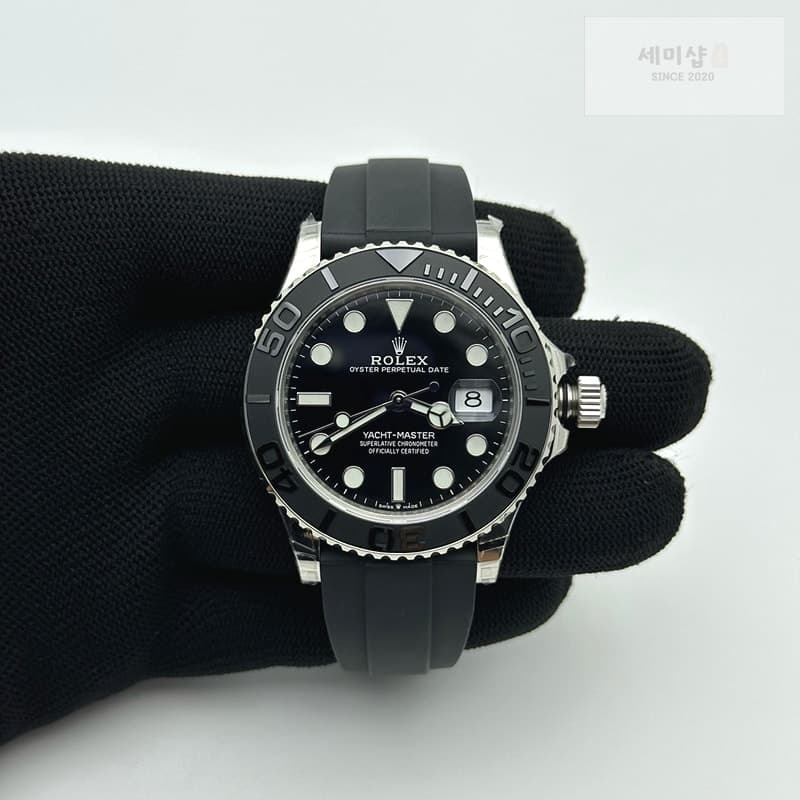 Rolex VS공장 롤렉스 요트마스터 42 스틸 블랙다이얼 러버스트랩 226659 YachtMaster 226659 42mm 레플리카 - 시계 | 세미샵