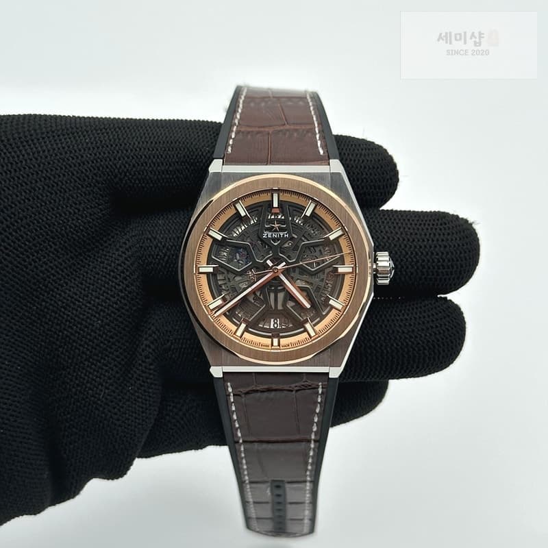 제니스 LF공장 제니스 데피 클래식 스켈레톤 로즈골드콤비 블랙다이얼 거미스트랩 ZEN048C - Defy Classic Skeleton YG/SS/LE Ske LF V2 A2892 레플리카 - 시계 | 세미샵