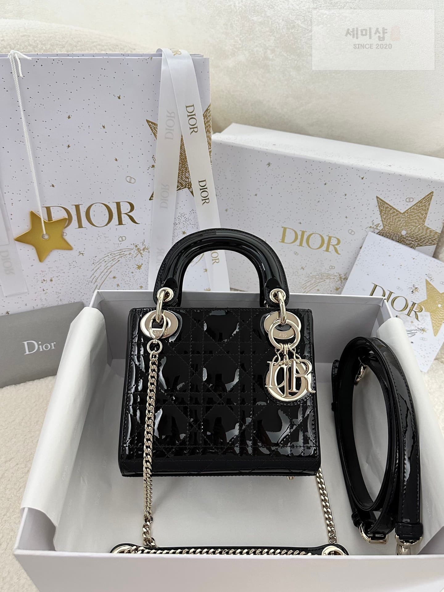 D I O R 디올 페이던트 미니 레이디백 블랙 Bag