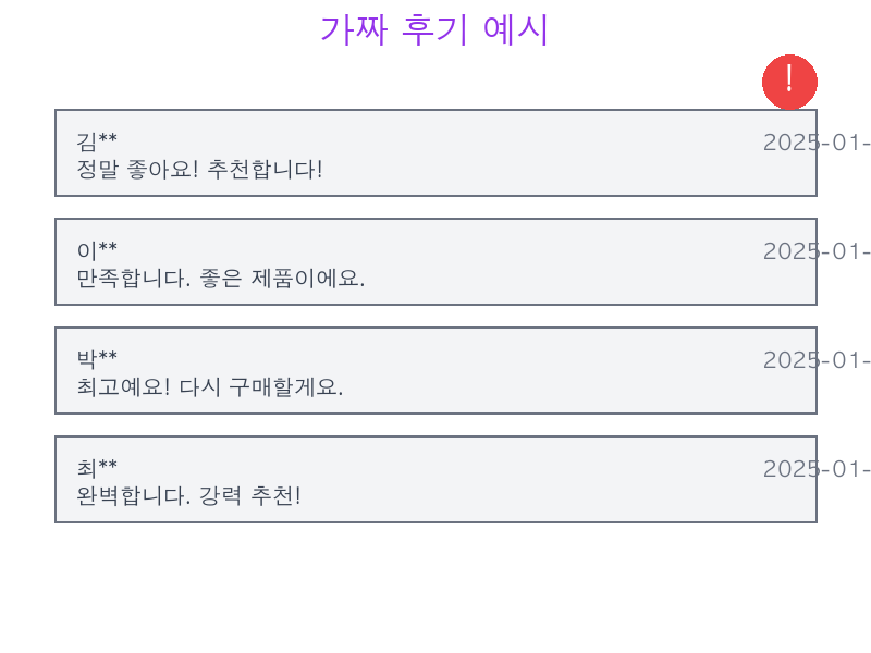 레플리카 사이트 가짜 후기 예시 - 조작된 긍정적 후기들