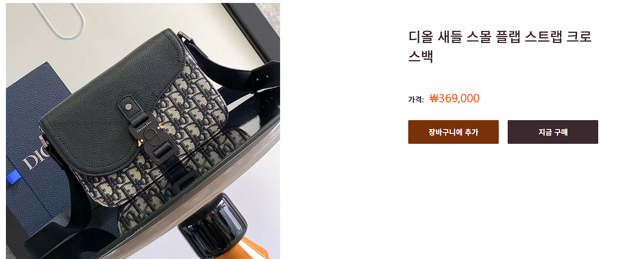 디올 새들 메신저백 스몰 - 세미샵